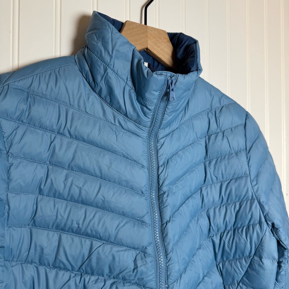 Lands’ End Womens Wanderweight Ultralight Packable Chevron Quilted Down Jacket M - Picture 3 of 13